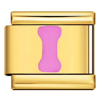 Gold Letter Italian Charm