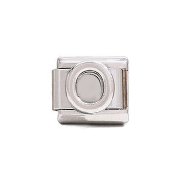 Silver Letter Italian Charm