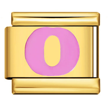 Gold Letter Italian Charm