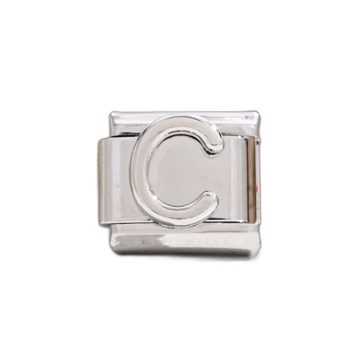 Silver Letter Italian Charm
