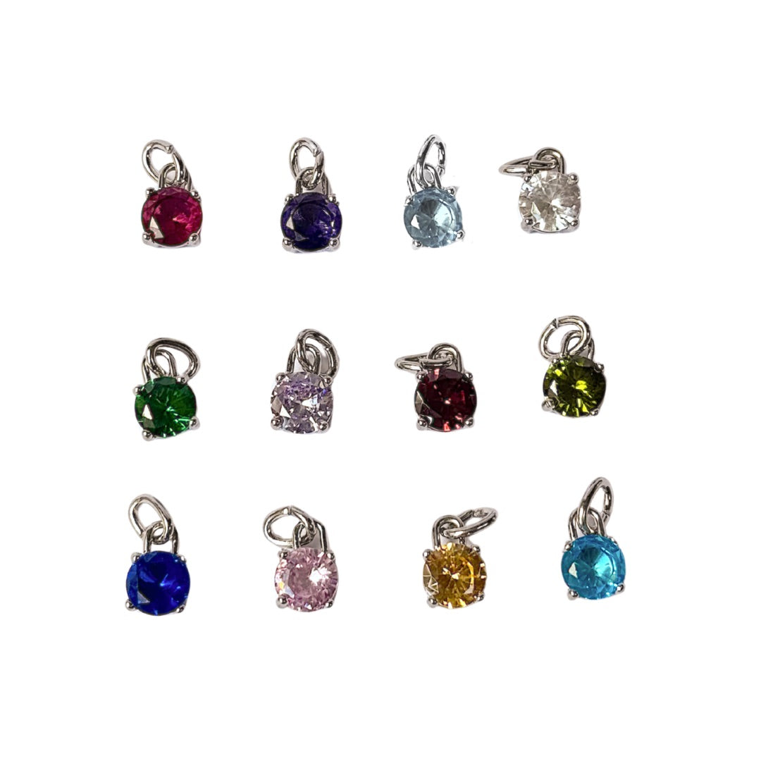 Silver Birthstone Charms