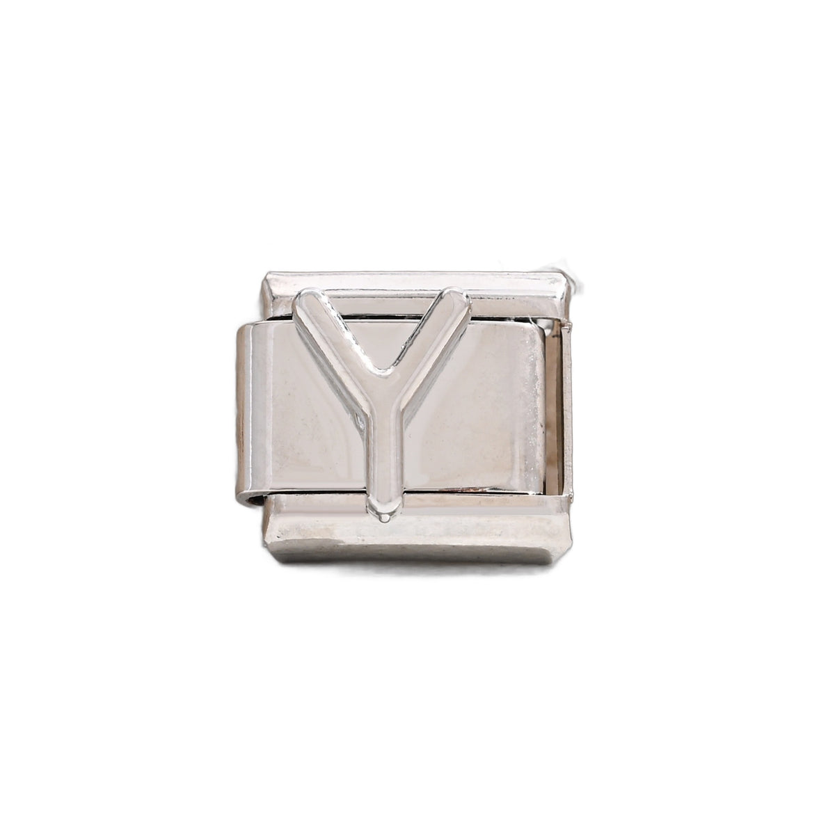 Silver Letter Italian Charm