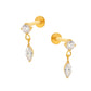 Dew Drop Flat-Back Stud (Single or Pair!)