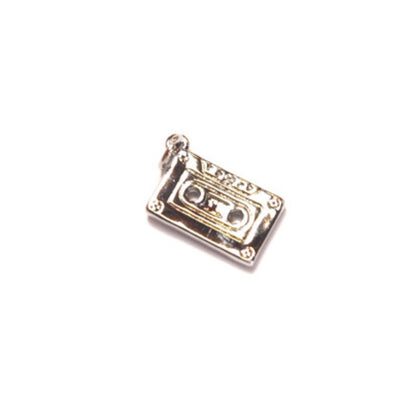 Cassette Charm (Gold + Silver)