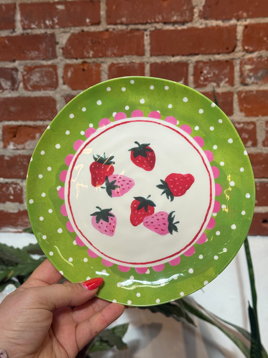 Melamine Salad Plate - Strawberries