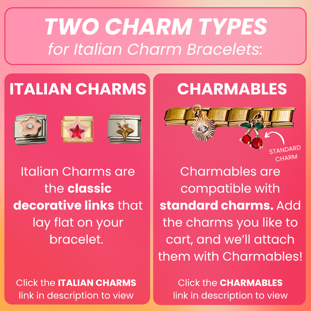 Custom Silver Italian Charm Bracelet