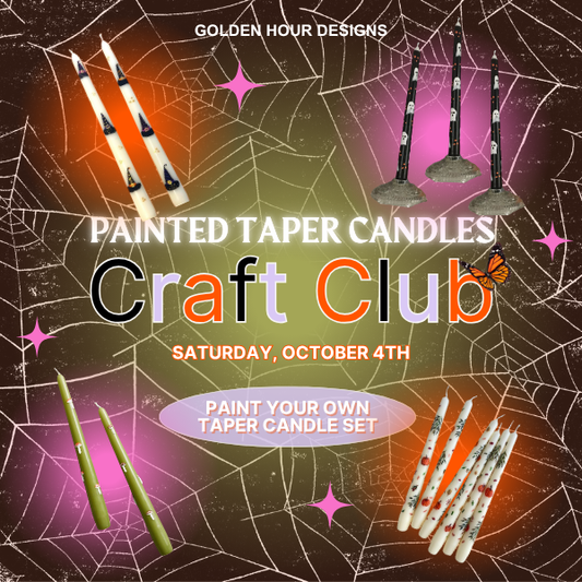October Craft Club: Spooky Taper Candles - 10/4