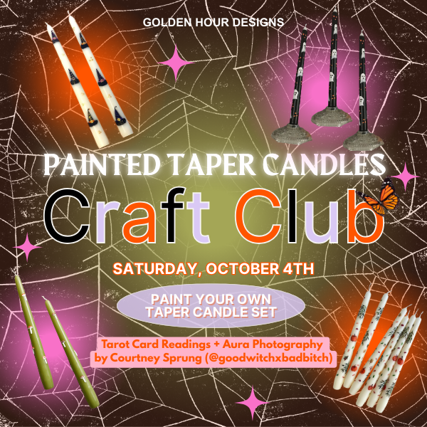 October Craft Club: Spooky Taper Candles - 10/4