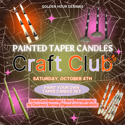 October Craft Club: Spooky Taper Candles - 10/4