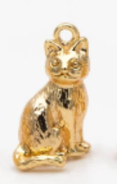 Gold Cat Charm