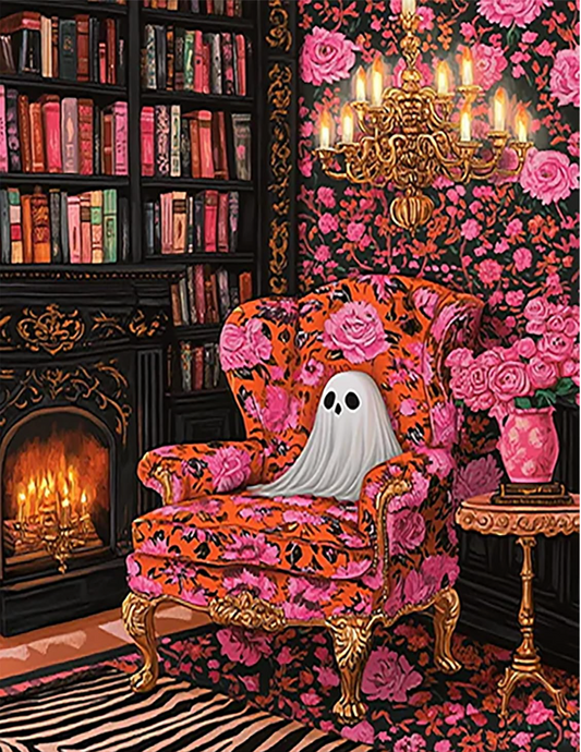 Haunted Library Diamond Painting Art Kit