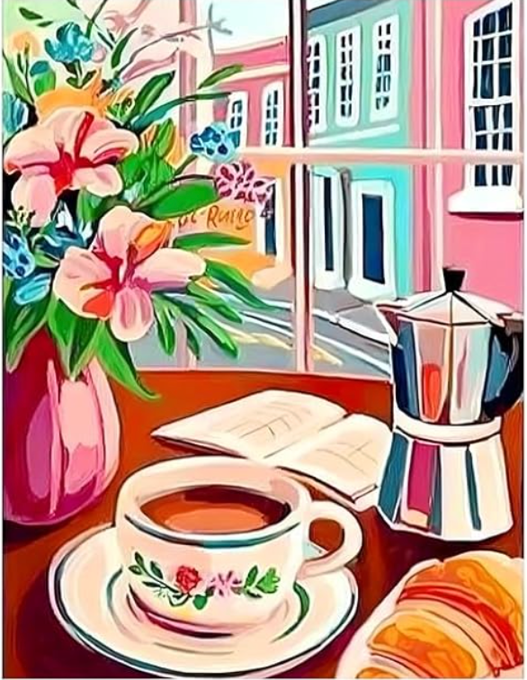 Morning Coffee Diamond Painting Art Kit