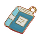 Enamel Book Gold Charm