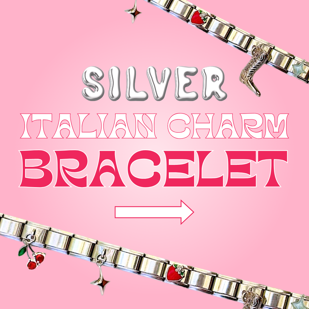 Custom Silver Italian Charm Bracelet