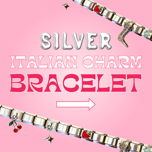 Custom Silver Italian Charm Bracelet