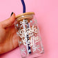 Books & Coffee Glass Cup