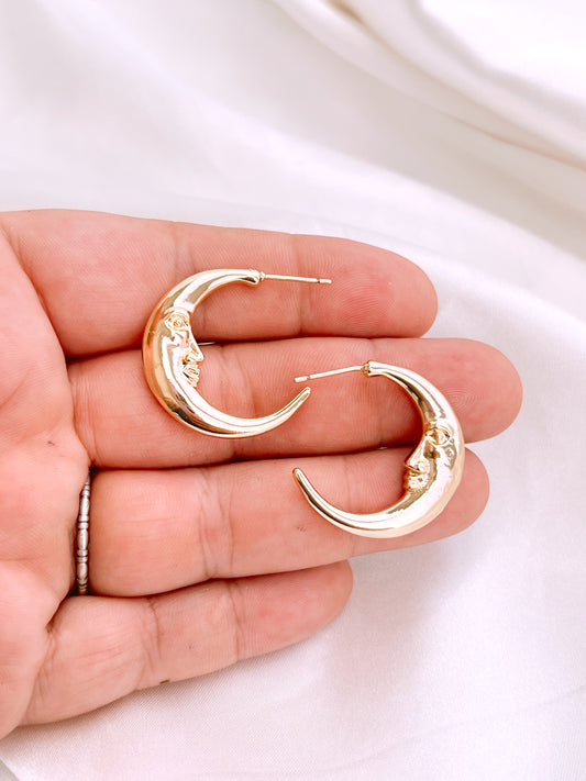 Chunky Happy Moon Hoops