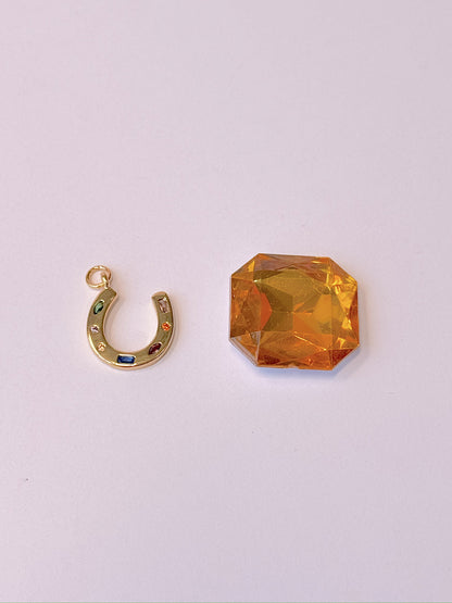 Bejeweled Horseshoe Charm