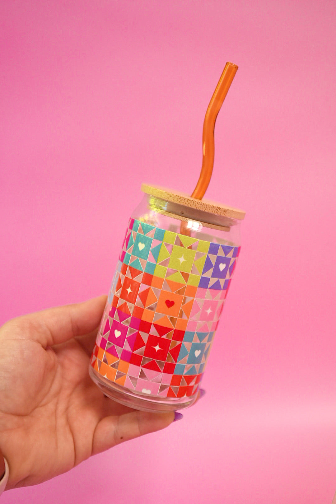 Quilted Glass Cup
