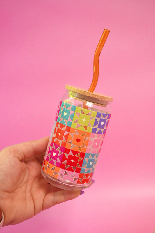 Quilted Glass Cup