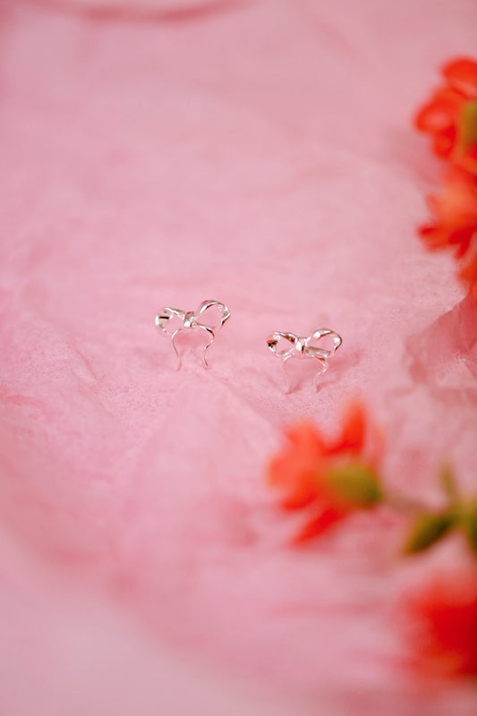 Sweetheart Bow Studs
