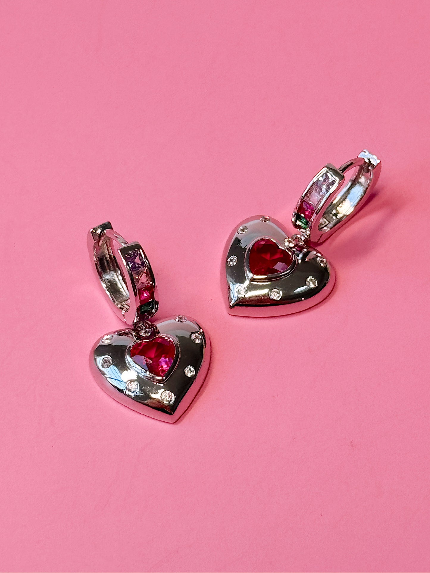 Club Serotonin Heart Huggies (Gold + Silver)