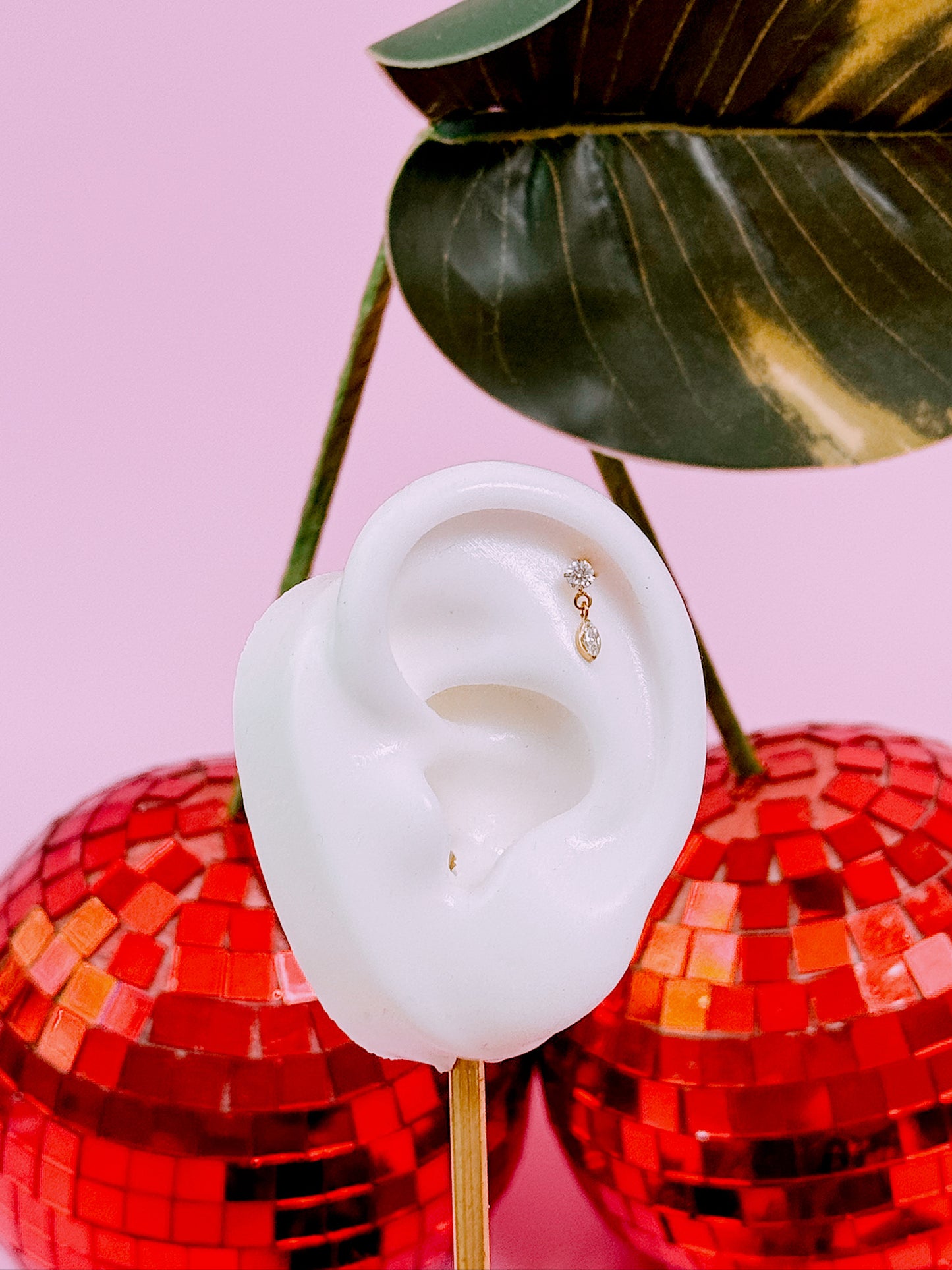 Dew Drop Flat-Back Stud (Single or Pair!)