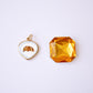 Enamel Croissant Gold Charm