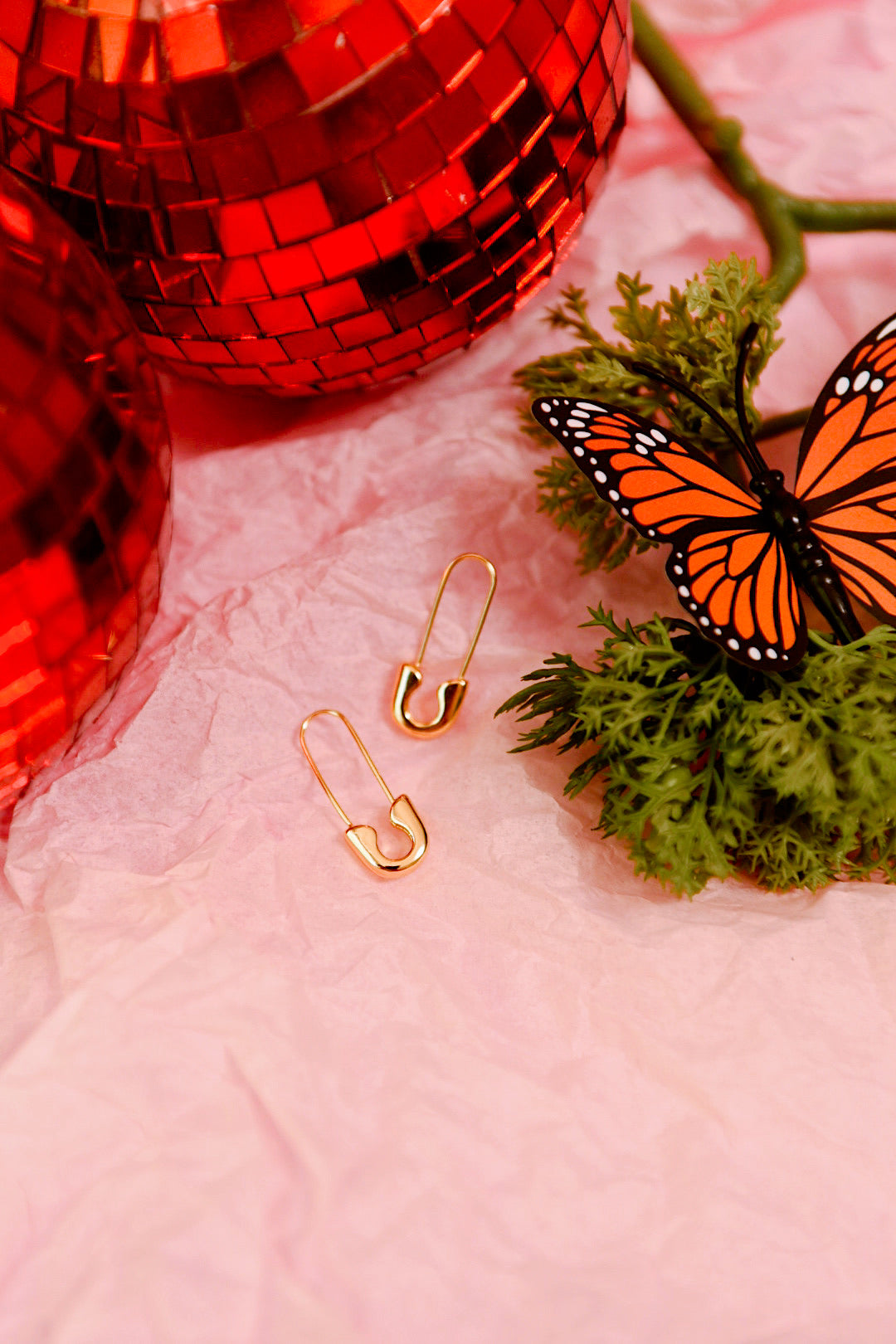 Sterling Silver Safety Pin Earrings (Gold + Silver)