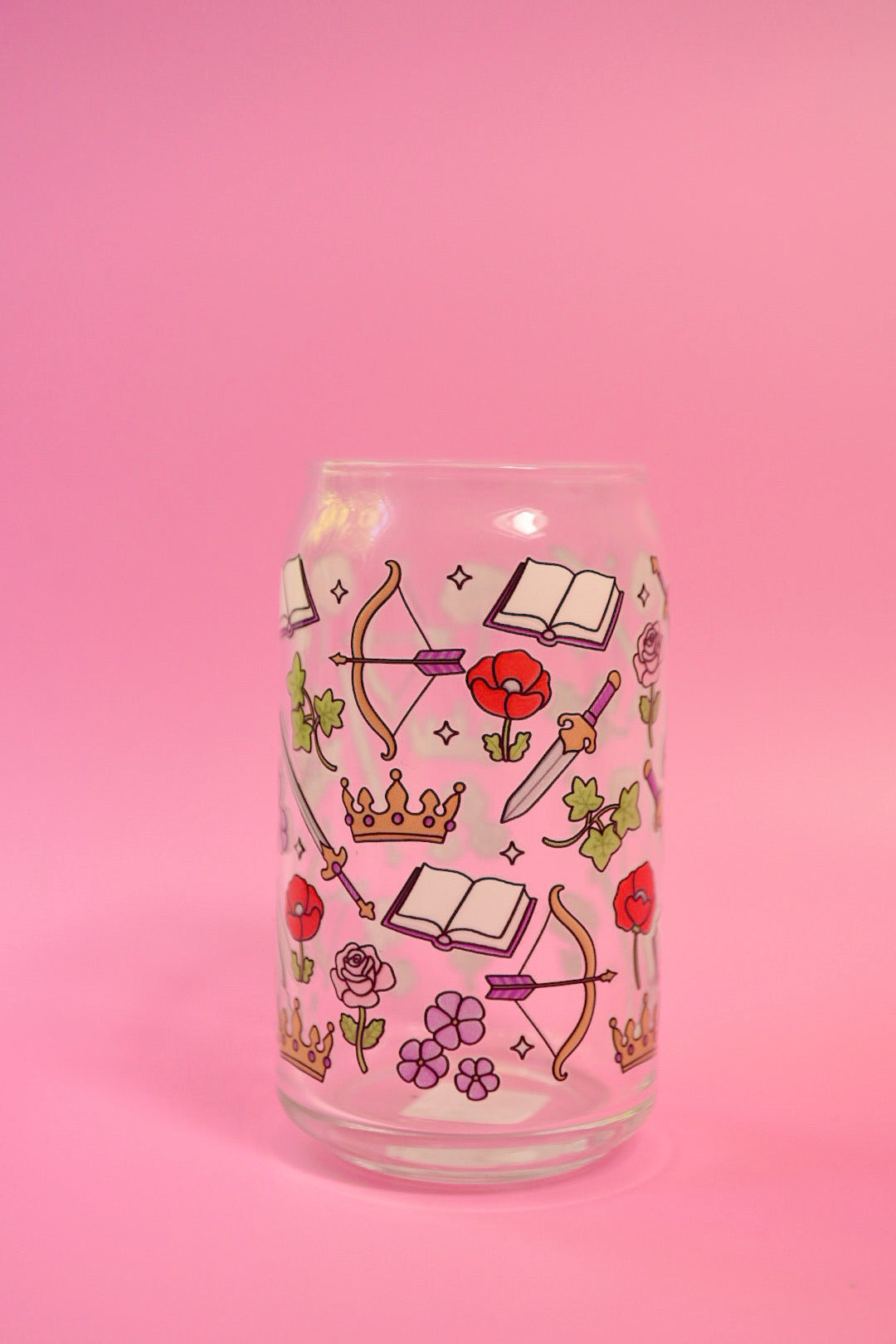 Fantasy Bookish Glass Cup