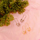 Sterling Silver Safety Pin Earrings (Gold + Silver)