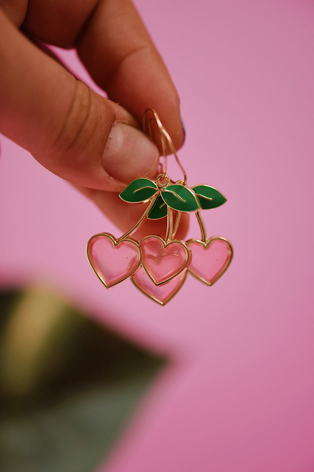 Cherry Heart Hoops (2 Color Options)