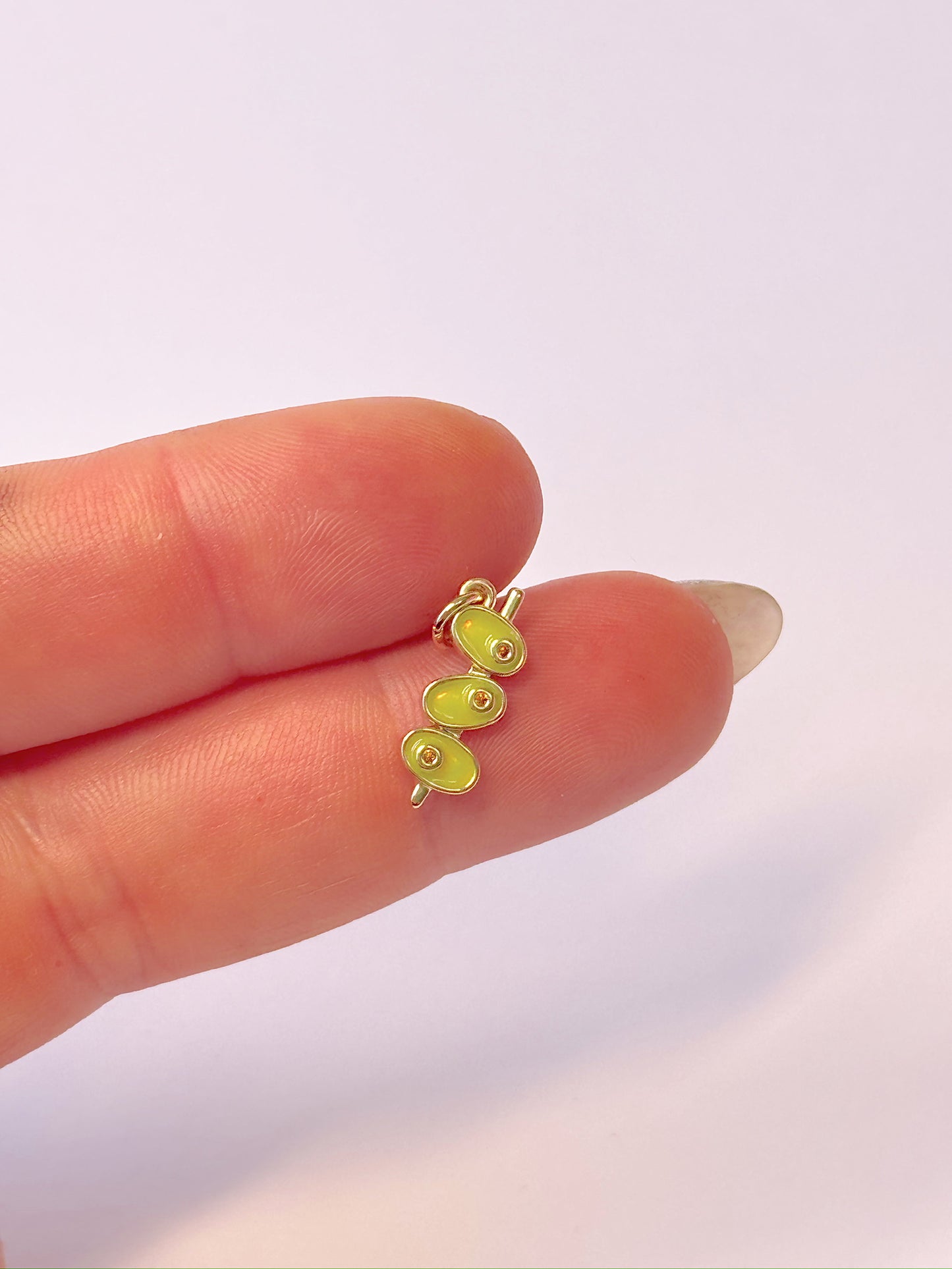 Olive Skewer Gold Charm