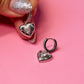 Club Serotonin Clear Jewel Heart Huggies