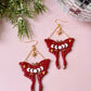 Burgundy Moth Dangles