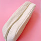 Corduroy Pencil Case (Light Pink + Cream)