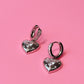 Club Serotonin Clear Jewel Heart Huggies