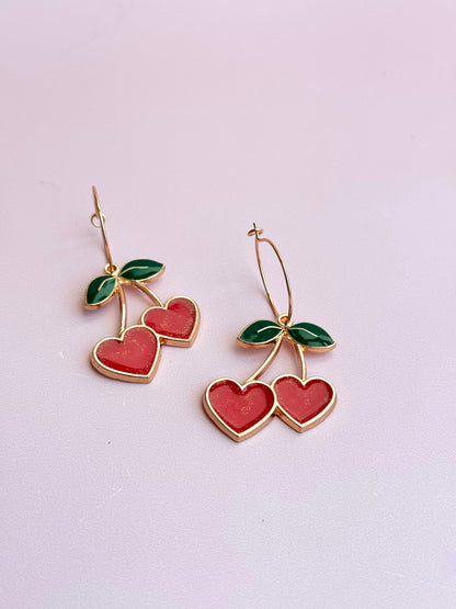 Cherry Heart Hoops