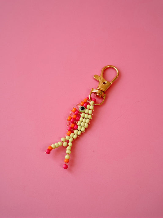 Beaded Fish Keychain