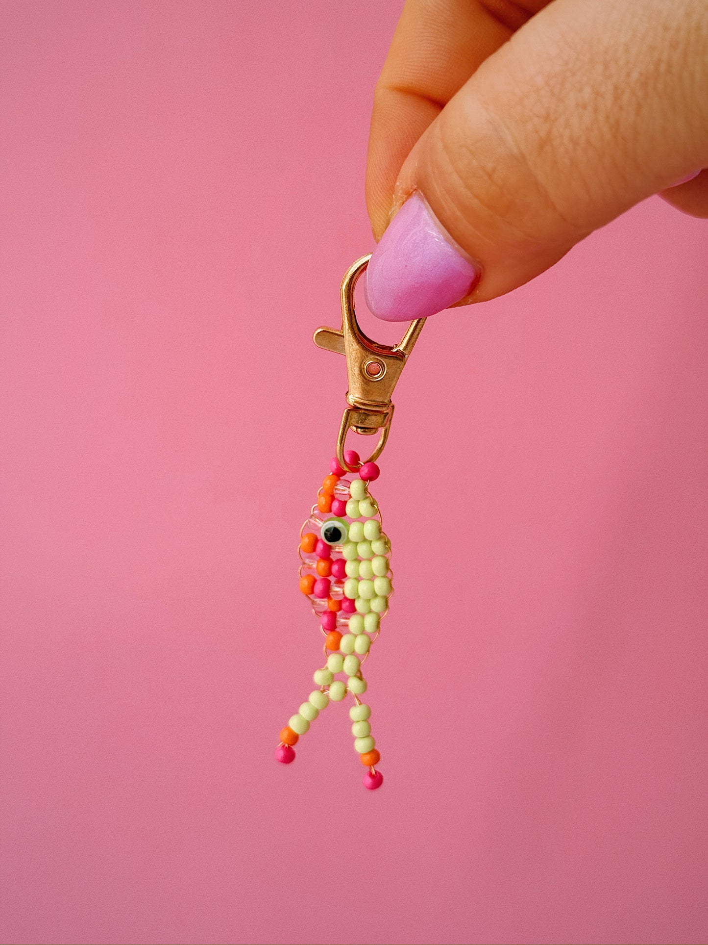 Beaded Fish Keychain