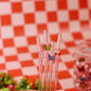 Cherry Charm Glass Straw