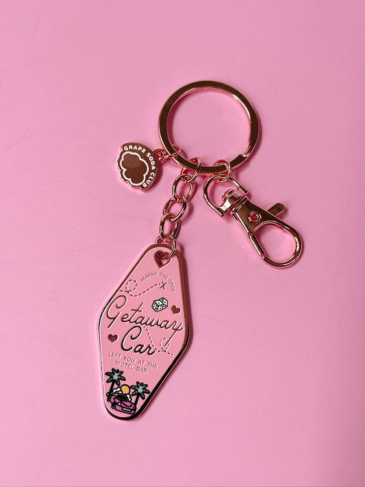 Getaway Car Rose Gold Keychain