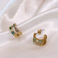 Nebula Double Hoop Studs
