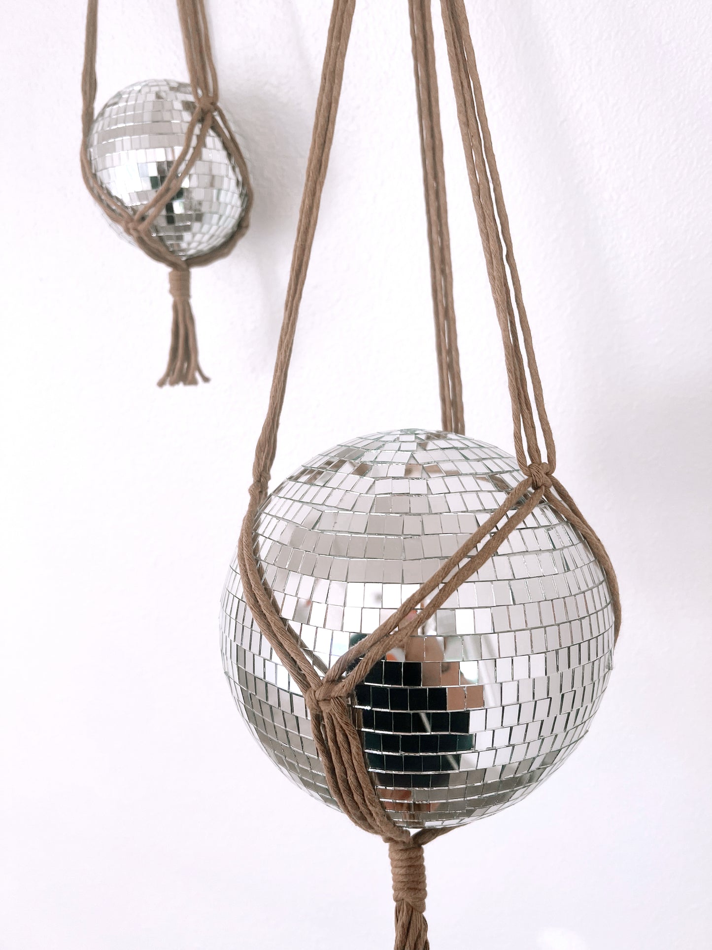 Disco Ball Hangers - Latte Brown