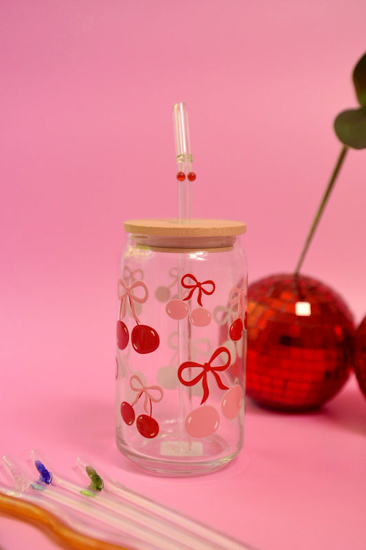 2 Sweet 4 U Cherry Bows Glass Cup
