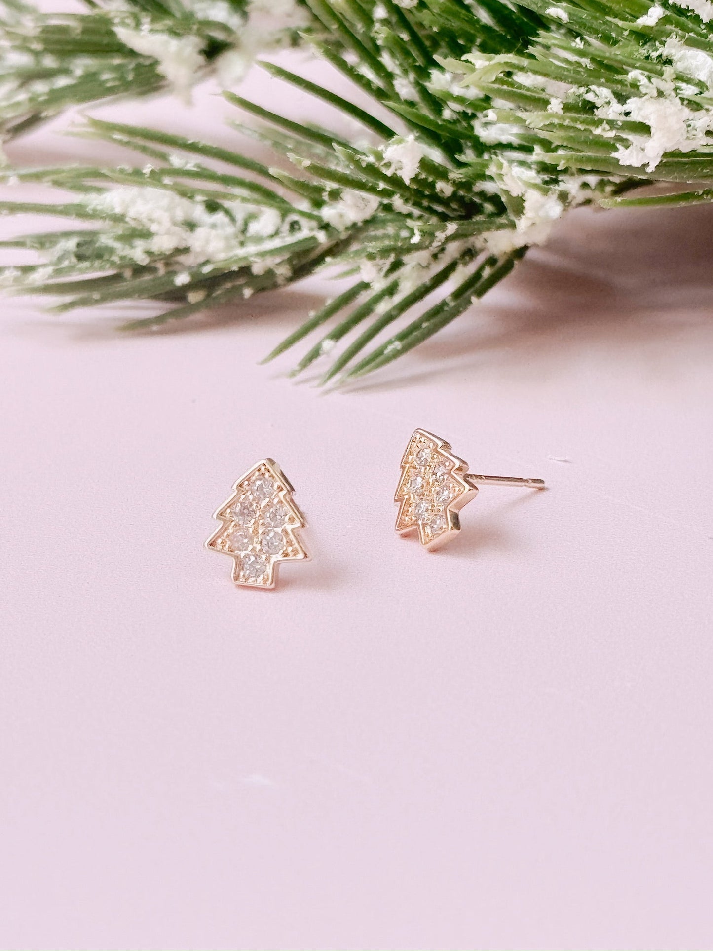 Golden Hour Designs Snowcapped Tree Studs