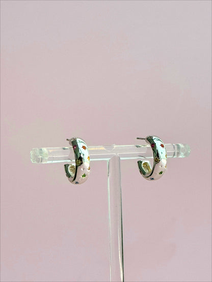 Bejeweled Chunky Hoops (Gold + Silver)