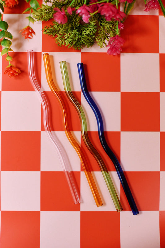 Wavy Glass Straws