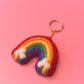 Rainbow Felt Keychain