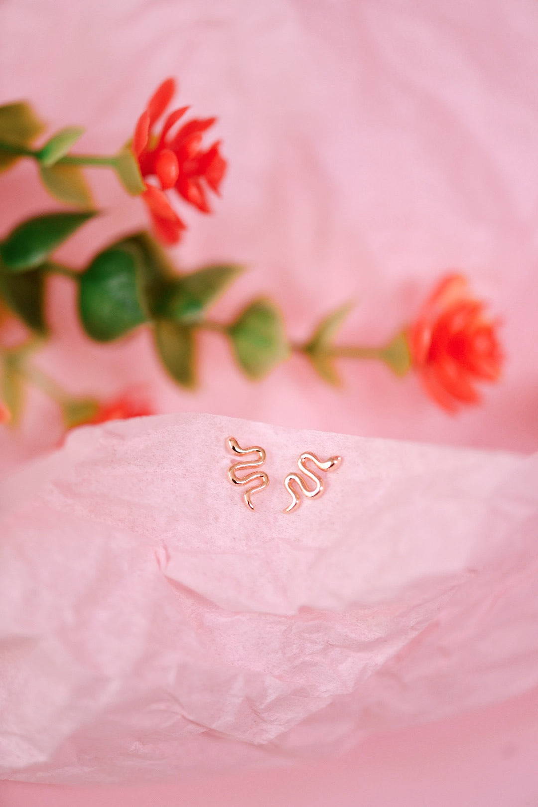 Tiny Snake Studs (Gold + Silver)